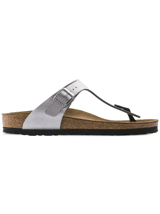 Birkenstock Σαγιονάρες Γυναικείο Birko-Flor(ανθεκτικό υλικό της Birkenstock-επιτρέπει την επαφή με το νερό) Ασημί BIR/GIZEH 043851 SILVER 3
