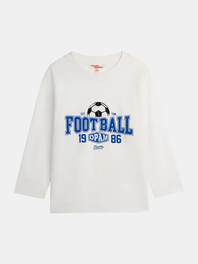 Παιδική Μπλούζα για Αγόρια Cool Footballer ΛΕΥΚΟ