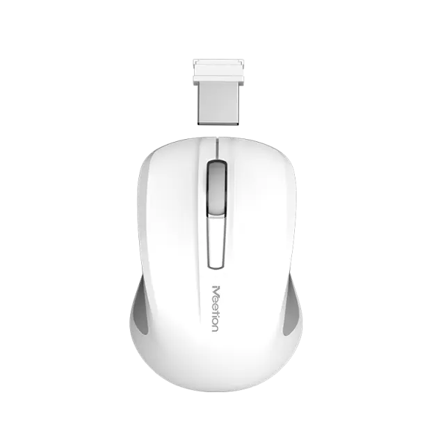 Meetion MT-MINIGO Silent Mini 2.4G Optical Ασύρματο Ποντίκι Άσπρο 17.001.0029