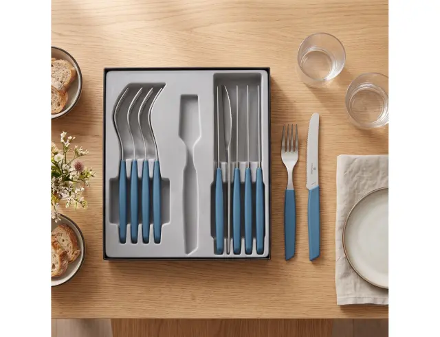 Σετ Μαχαιροπίρουνα Victorinox Swiss Modern - Blue - 12 τεμάχια6.9096.11W2.12
