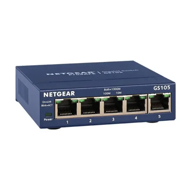 NetGear GS105GE Unmanaged L2 Switch με 5 Θύρες Gigabit (1Gbps) Ethernet