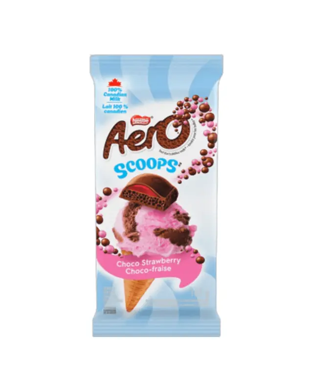 Nestle Aero Scoops Choco Strawberry ΧΓ 105gr (ΠΡΟΣΟΧΗ! Λιώνει!) (Ανάλωση καατά προτίμηση πριν από 11/08/26)