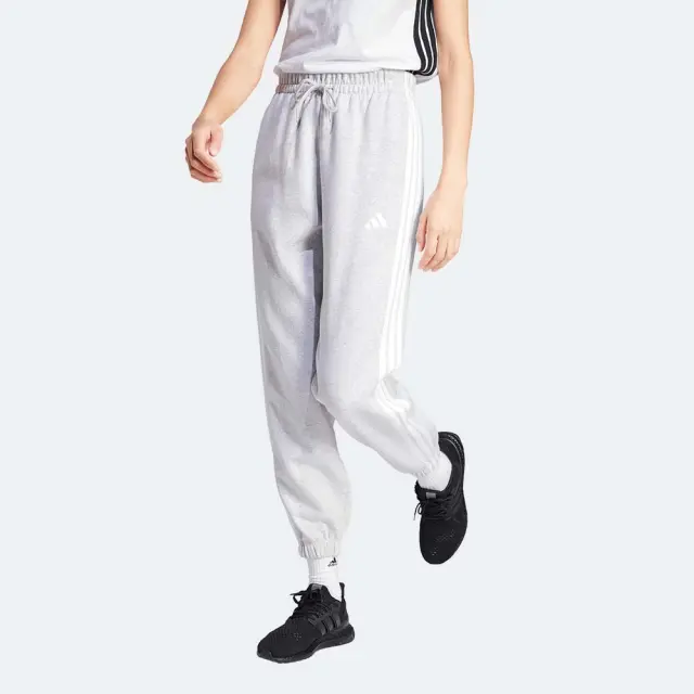 adidas Sportswear Women's 3Stripes Fleece Loose Cuffed Pants Γκρι Ανοιχτό IN6178 (adidas Sportswear)