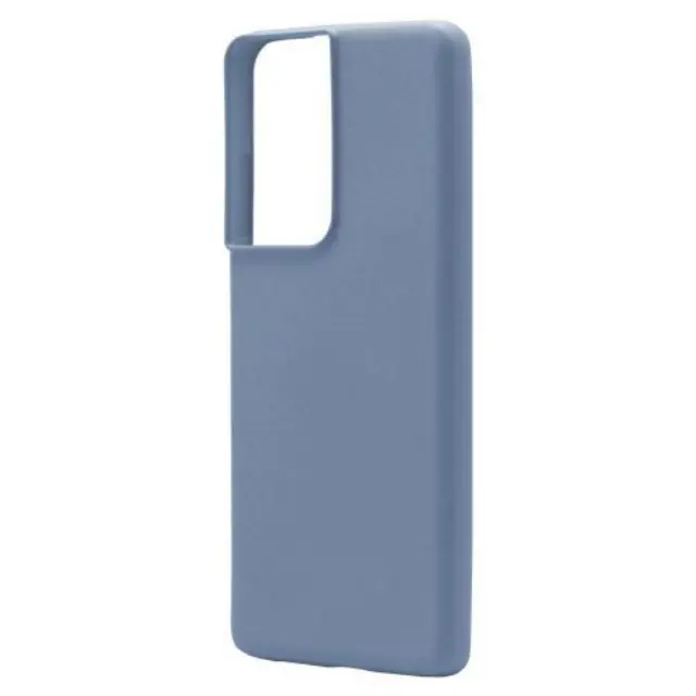 Θήκη Liquid Silicon inos Samsung Galaxy S21 Ultra 5G L-Cover Γκρι-Μπλε N54337