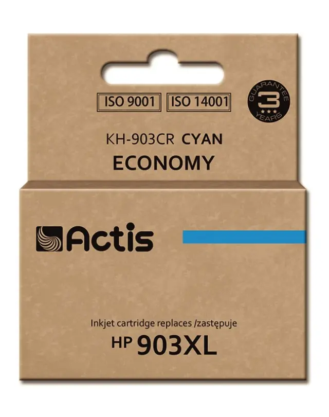 Actis KH-903CR ink (replacement for HP 903XL T6M03AE Standard 12 ml cyan) - New Chip