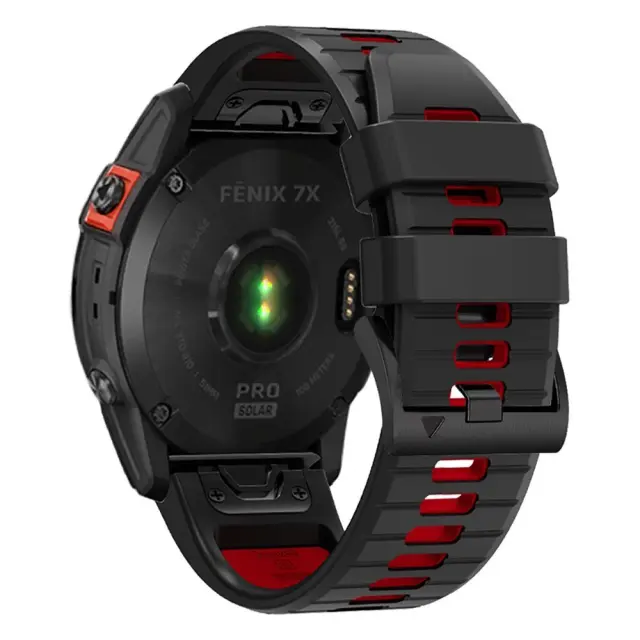 Tech-Protect® Iconband Λουράκι Σιλικόνης για Garmin Fenix 3/5x/3hr/5x Plus/6x/6x Pro/7x/8/9 (51mm)- Μαύρο/ Κόκκινο