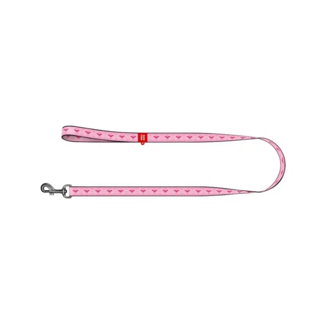 Wau Dog Οδηγός Περιπάτου Nylon Short Leash Wonder Woman Light Pink 25mm L (122cm) 0x122x0.25cm Μονόχρωμο - M 2