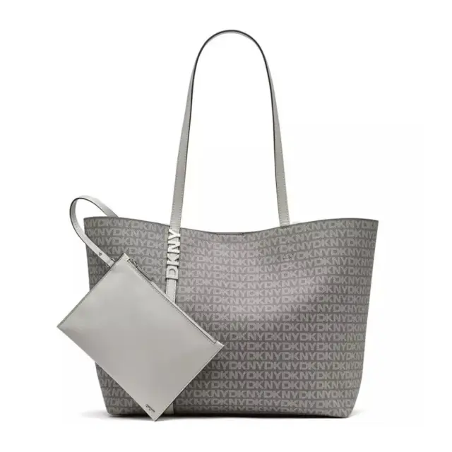 Γυναικεία Τσάντα Χειρός DKNY Avril Tote R52A5G54-MMW Γκρι Logo Γκρι - One Size