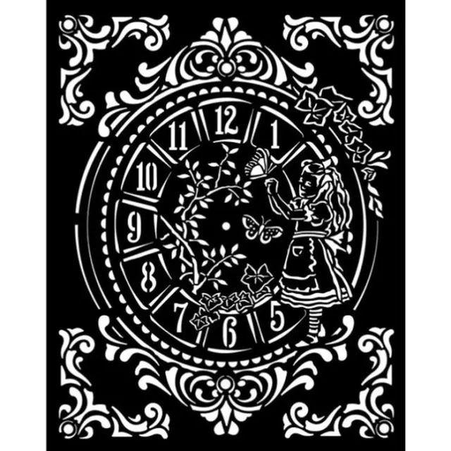 Στένσιλ Stamperia Mix Media - 20x25cm - Alice Clock