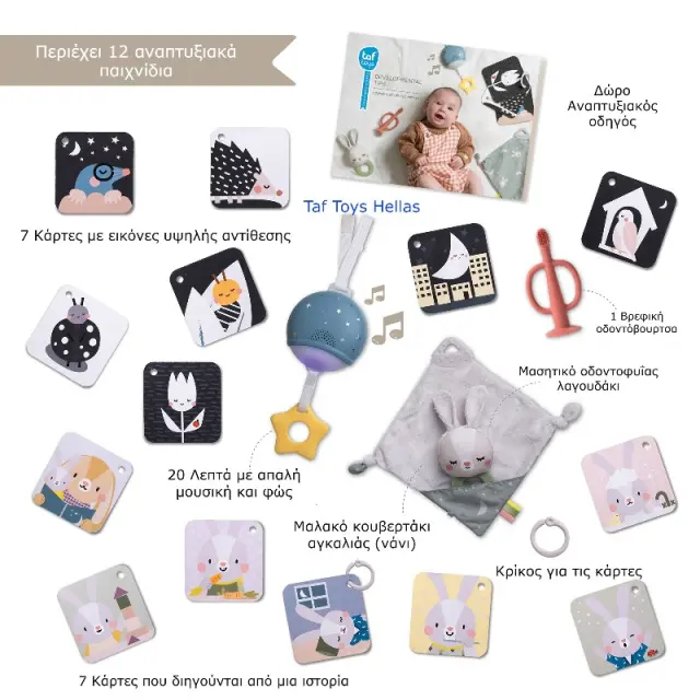 Σετ Ύπνου Taf Toys Με 12 Διαφορετικές Δραστηριότητες Bedtime Kit T-13265 2