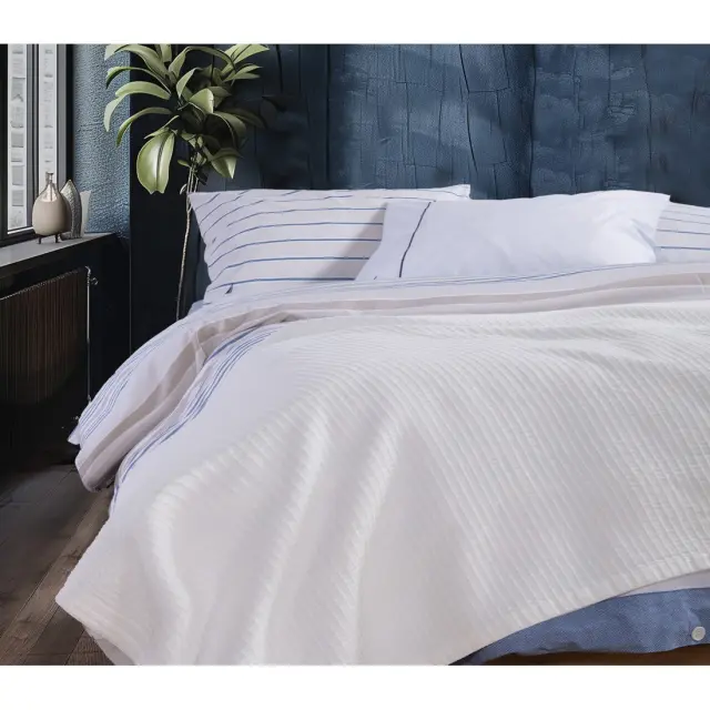 Nef-Nef Homeware Κουβέρτα Πικέ Υπέρδιπλη Nautica Navy 230x240 White 3