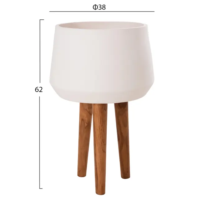 ΓΛΑΣΤΡΑ ΕΣΩΤ.ΧΩΡΟΥ FB94680.02L FIBER CEMENT ΛΕΥΚΟ--ΒΑΣΗ TEAK Φ38x62Υεκ 2