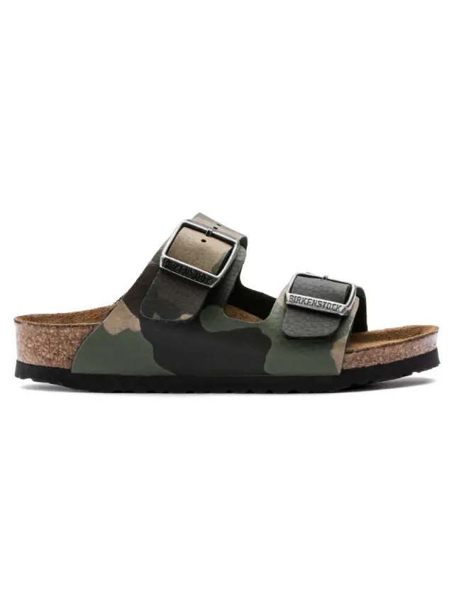 Birkenstock Πέδιλα Παιδικό Birko-Flor(ανθεκτικό υλικό της Birkenstock-επιτρέπει την επαφή με το νερό) Πράσινο BIR/ARIZONA CAMO KIDS 1017373 KHAKI 3