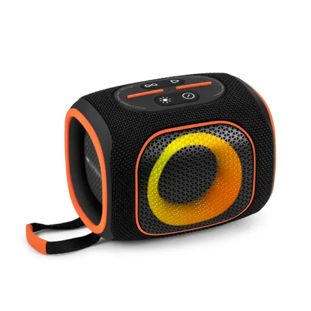 Lamtech LAM980978 Φορητό Ηχείο Bluetooth 5.3 20W με RGB Φωτισμό και TWS Μαύρο/Πορτοκαλί 2