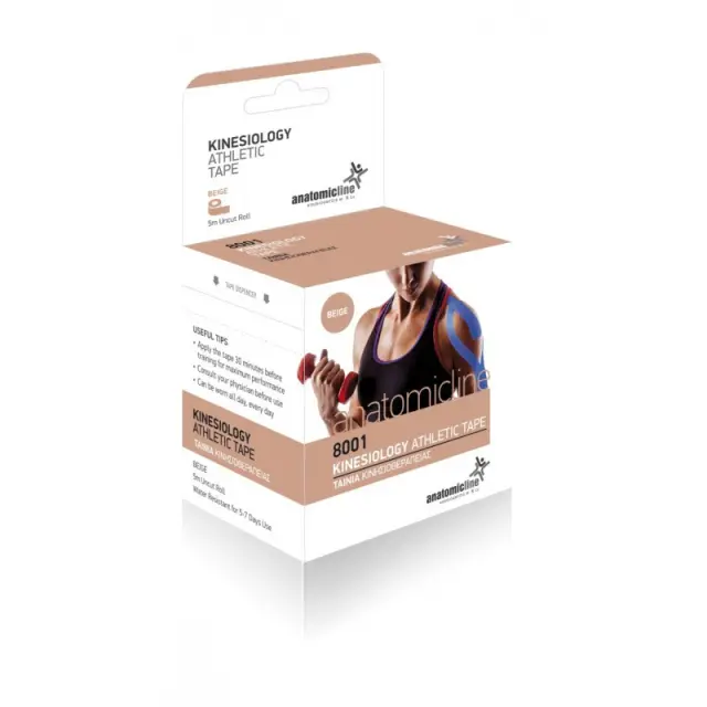 ANATOMIC LINE Kinesiology Athletic Tape Ταινία Κινησιοθεραπείας 5cm x 5m Μπεζ