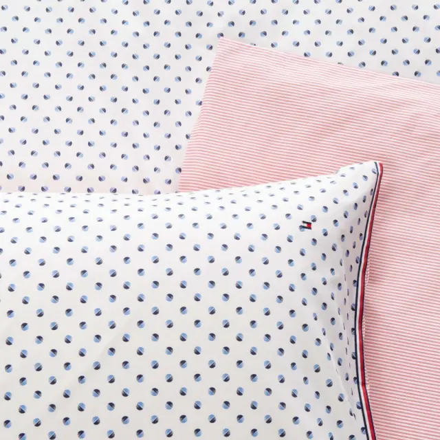 Μαξιλαροθήκη Oxford Tommy Hilfiger Marina Dots Μπλε 50x80 3