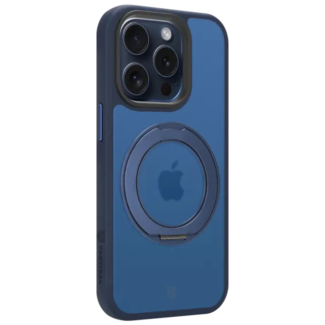 Tactical MagForce Hyperstand Cover for Apple iPhone 15 Pro Deep Blue 2
