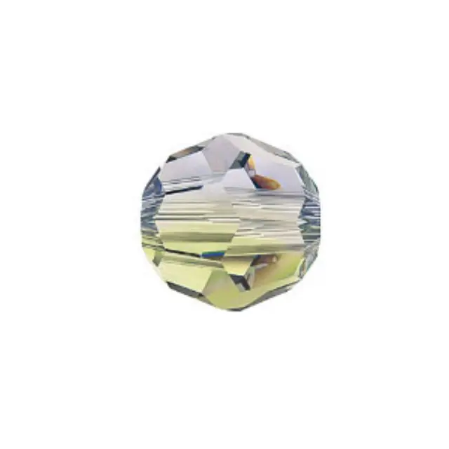 Swarovski 5000 Faceted Round Provence Lavender-Chrysolite Blend 8mm - 6τεμ
