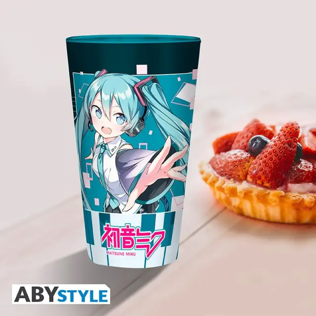 Ποτήρι γυάλινο HATSUNE MIKU - Large Glass - 400ml - Musical City ABYVER291 2