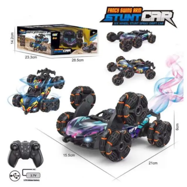 Τηλεκατευθυνόμενο Όχημα Off-Road 6WD RC με Περιστροφή 360 μοιρών & Χειριστήριο 2370 Πολύχρωμo 2