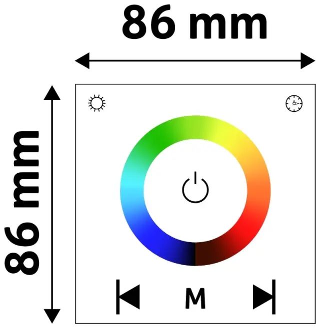 Avide LED Ταινία 12V 144W RGB Τηλεχειριστήριο Αφής και Ελεγκτής 15.001.0384 2