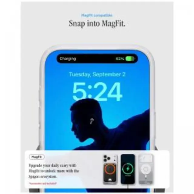 Θήκη TPU & PC Spigen Apple iPhone 18 Pro/ 17 Pro MagSafe Ultra Hybrid Classic Ασημί N71790 2