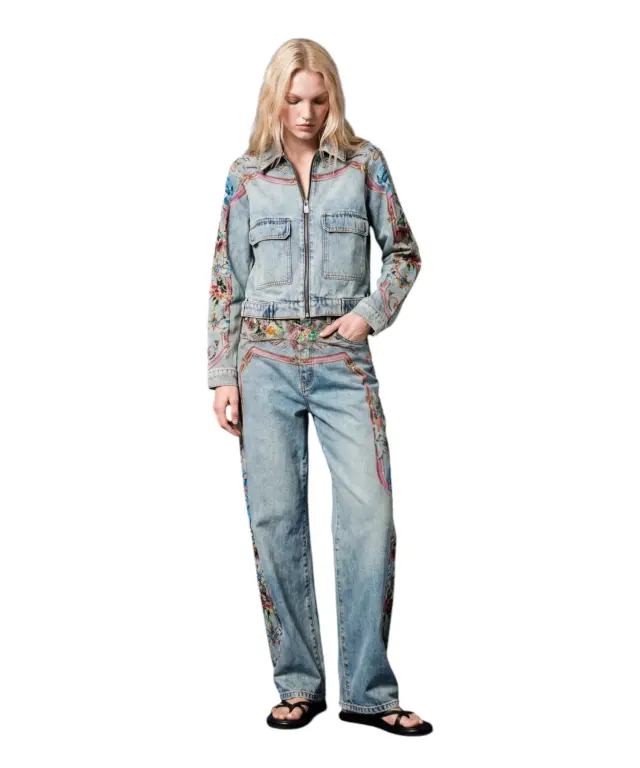 Desigual - Γυναικείο Τζιν Παντελόνι Versalles 26WWDD13-5007 Μπλε Ανοιχτό - 36