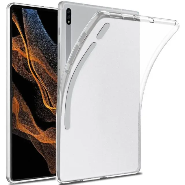 Θήκη Σιλικόνης Silicone Back Case Με Θέση Pen Για Tab S8 Ultra 14.6'' - Διάφανο OEM 2