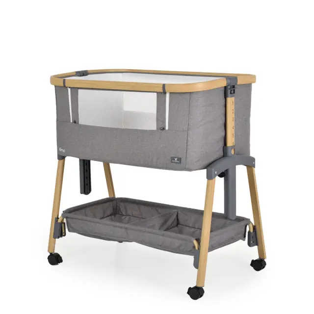 Cangaroo Amo Βρεφικό Λίκνο Συγκοίμησης Light Grey 3