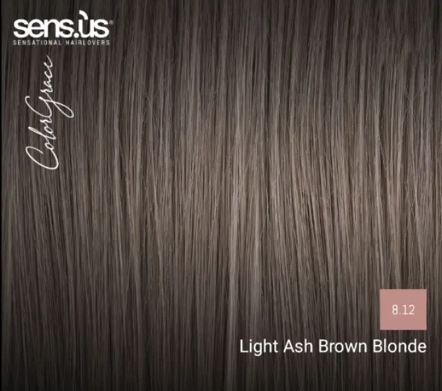 Sensus Color Grace M3K 8.12 Light Ash Brown Blonde 100ml - (μόνιμη βαφή σαντρέ καστανό ξανθό) 2