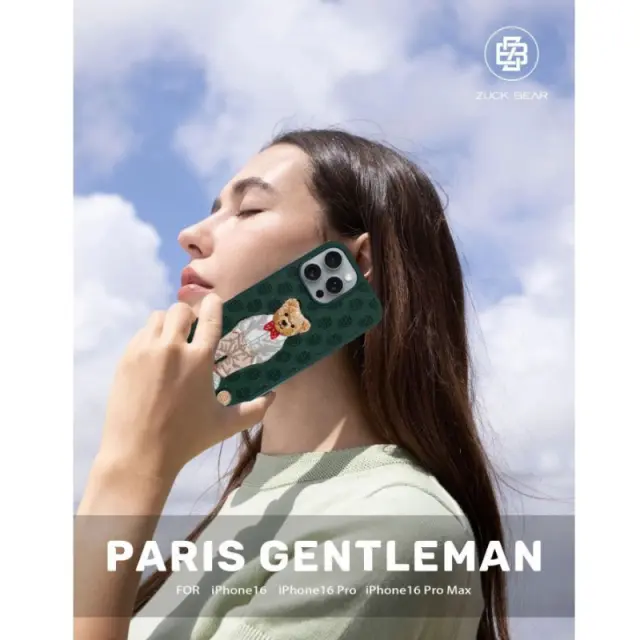 Zuck Bear case PARIS GENTLEMAN for IPHONE 16 Pro Max bow tie 3