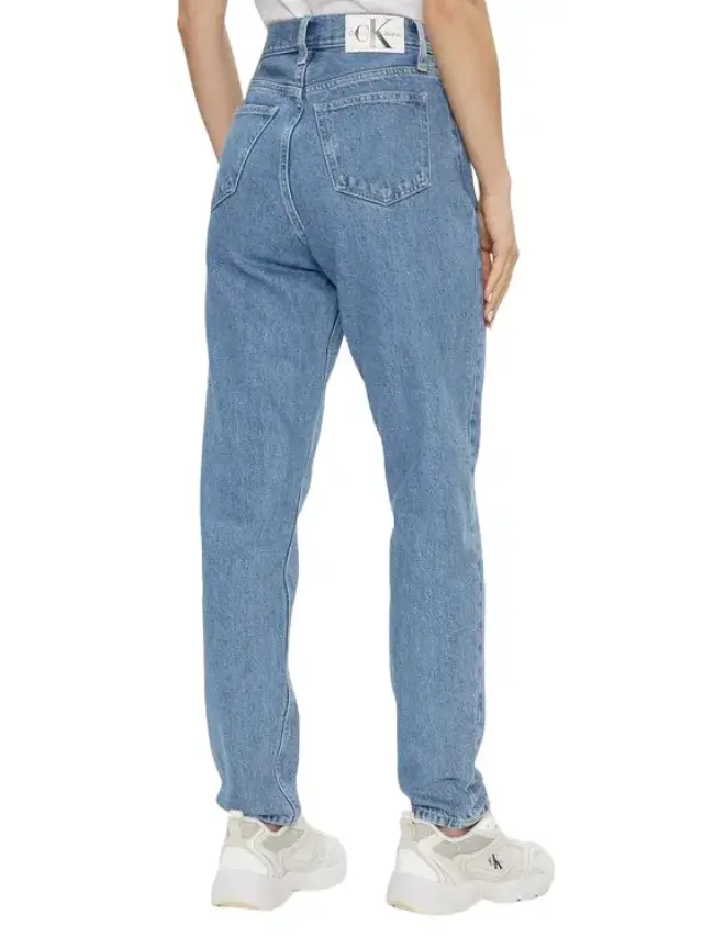Calvin Klein - Γυναικείο Παντελόνι Jean σε Mom Εφαρμογή J20J222153-1AA Μπλε 2