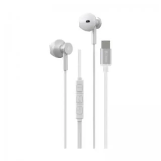 Hands Free Stereo Devia EM113 M2 Metal USB C Smart Ασημί N66407 2