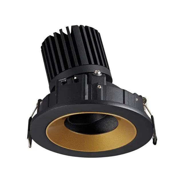 Presto 04346/BGD/C Χωνευτό κινητό σποτ led 12W 4000K μαύρο-χρυσό Μαύρο Μαύρο/Χρυσό Χρυσό