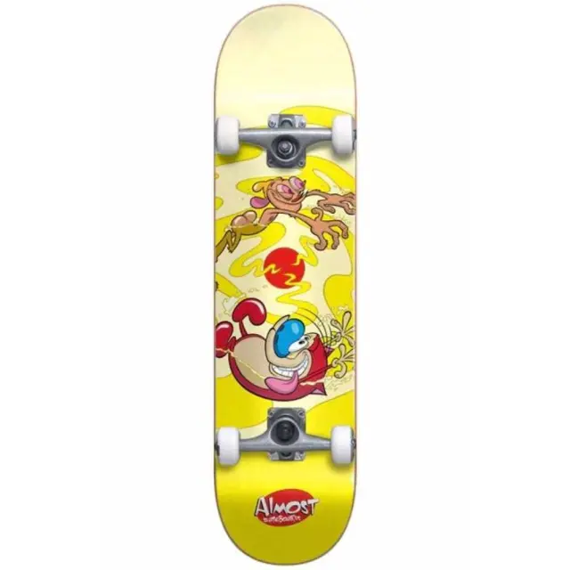 ALMOST Ren and Stimpy Drain FP Complete Skateboard 8.0"