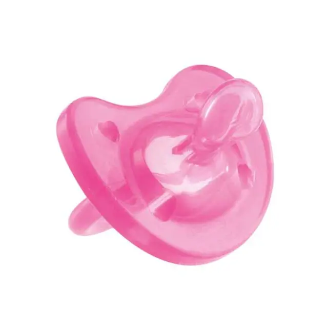 Chicco Πιπίλα Physio Soft, Όλο Σιλικόνη Ροζ, 4m+ 1τμχ