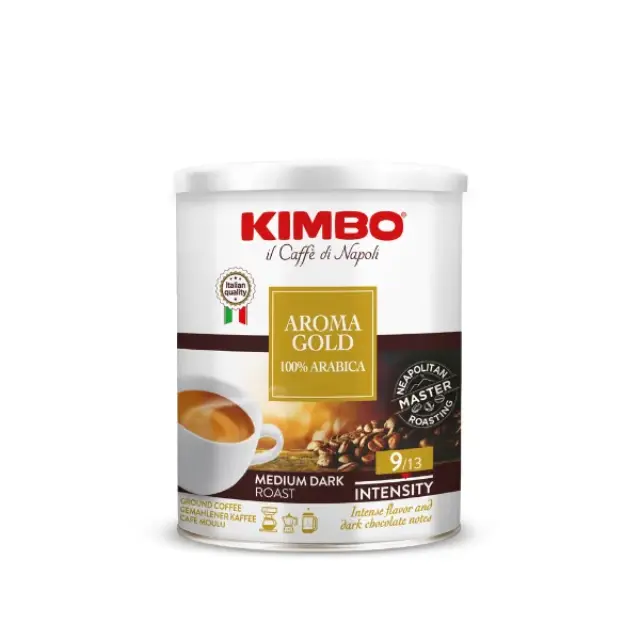 Kimbo Aroma Gold 100% Arabica 250g Αλεσμένος Μεταλλικός