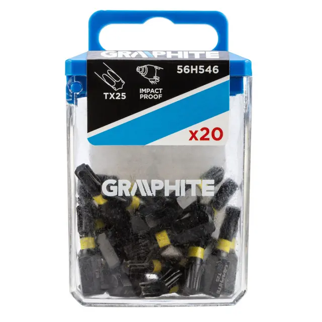 Σετ Μυτών Κρούσης Torx Graphite 56H546 TX25 x 25mm x 1/4" 20τμχ