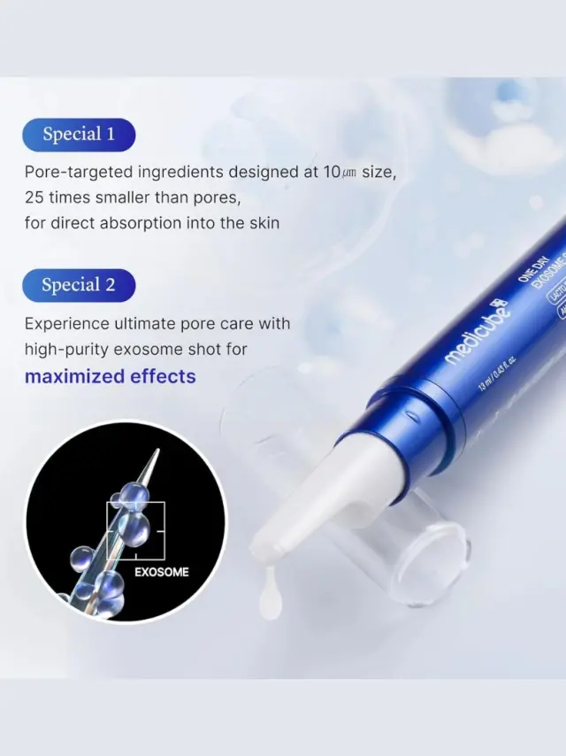 Medicube One Day Exosome Shot Pore Serum 25000 - Ορός Προσώπου για Σύσφιξη Πόρων με τεχνολογία μικροβελόνων 2