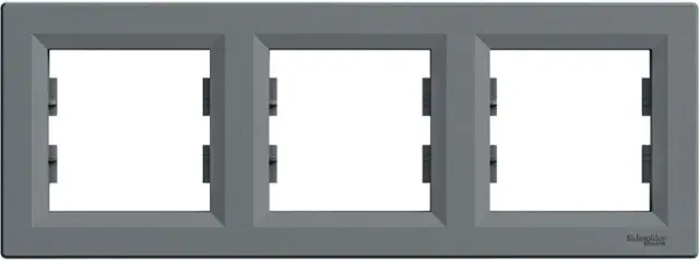 Asfora-horizontal 3-gang frame-steel