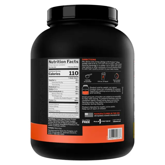 Rule1 R1 Protein Whey Isolate Banana Cream, 5 lbs 2