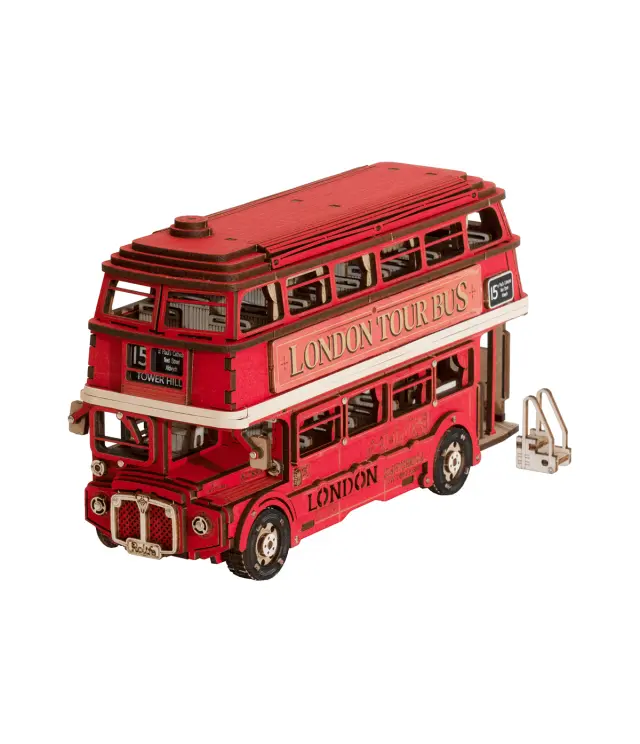 Robotime Ξύλινη Κατασκευή London Tour Bus TGM02