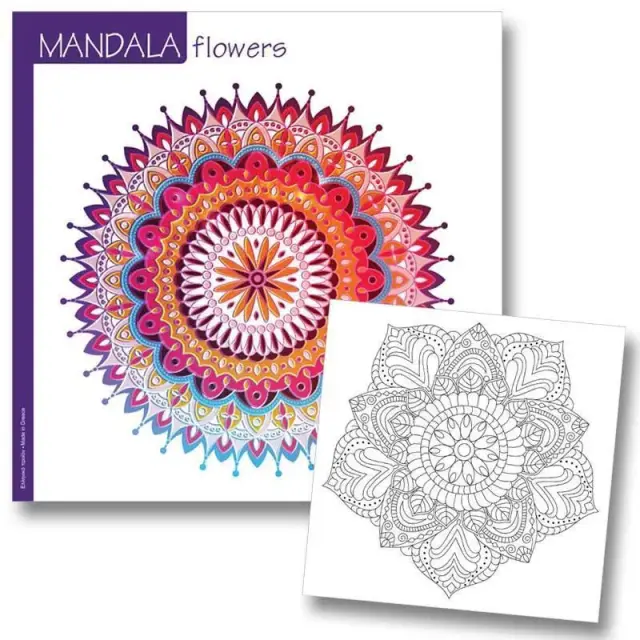 Νext Μπλοκ Ζωγραφικής Mandala Flowers 23x23cm - 36Φ