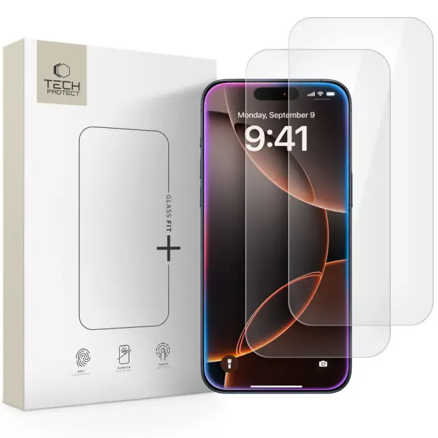 Tech-protect Glass Fit+ 2-pack Iphone 16 Pro Max / 17 Pro Max / 18 Pro Max Clear