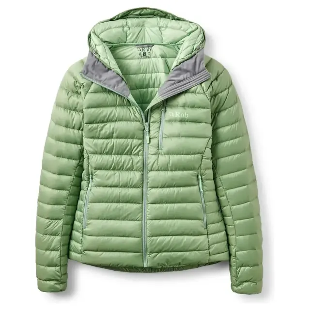 Rab Microlight Alpine Down Hoody Γυναικείο Πουπουλένιο Μπουφάν Dark Fig Green - Large