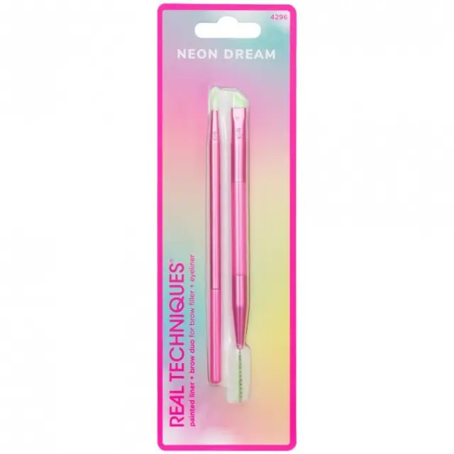 Real Techniques Σετ 2τμχ με Πινέλα Μακιγιάζ για Eye Liner Neon Dream Painted Liner & Brow Duo