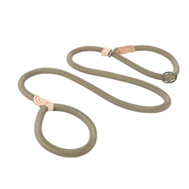 Οδηγός-Περιλαίμιο Πνίχτης Σκύλου - 8mm x 180cm, ΧΑΚΙ