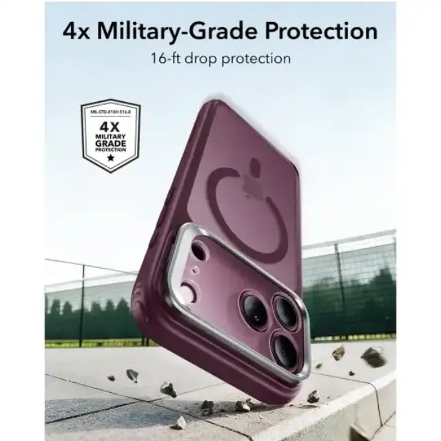 Esr Θήκη Κινητού iPhone 17 Pro Max / 18 Pro Max Classic Hybrid Kickstand Magsafe Frosted Deep Burgundy 3