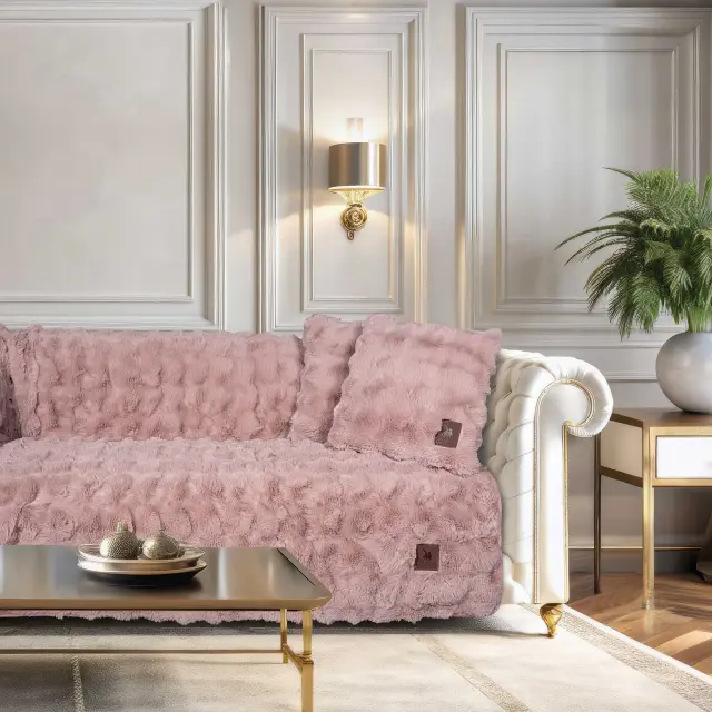 Ριχτάρι Διθέσιο 180x250 Velvet Premium Greenwich Polo Club 3945 Nude 100% Πολυέστερ