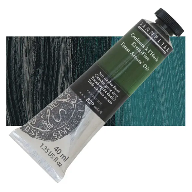 Sennelier Λάδι Finest Artists Oil 829 Cinnabar Green Deep - 40ml
